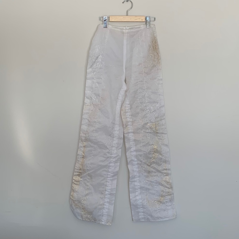 Gold and Silver Threaded Transparent Pants